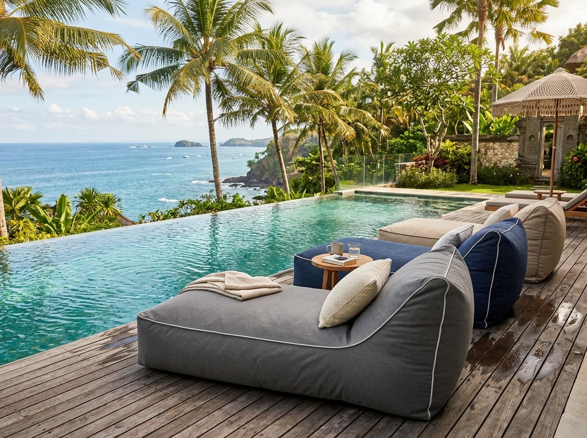 Bali Weatherproof Custom Outdoor Bean Bag Loungers